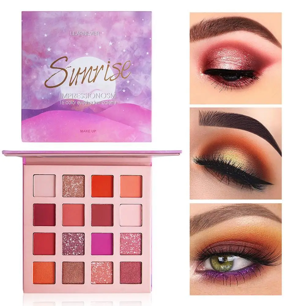 

16 Colors Shimmer Matte Eyeshadow Pallete Long Lasting Waterproof Shimmer Natural Nude Eye Shadow Makeup Palette Eye Comestic