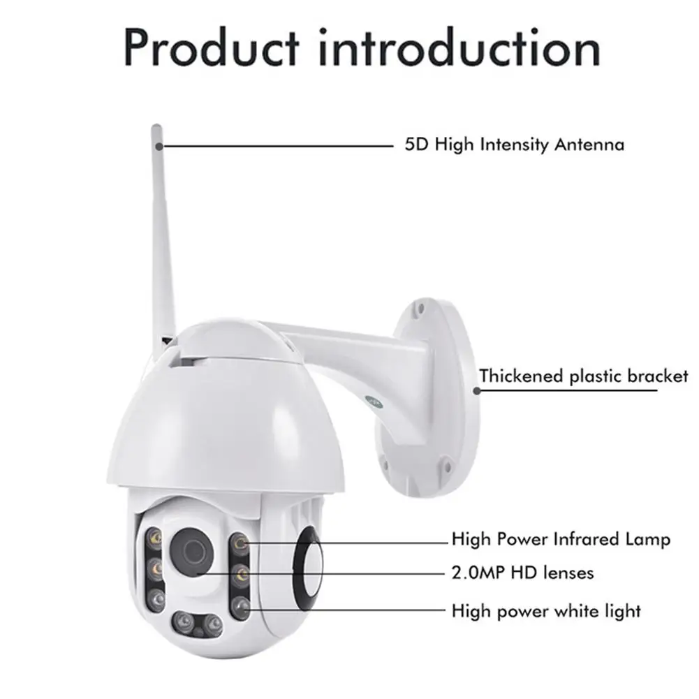 Новая ip-камера ONVIF, Wi-Fi 2MP HD 1080P Разрешение беспроводной скорости купольная ИК-камера видеонаблюдения 5 X Зум наружного видеонаблюдения