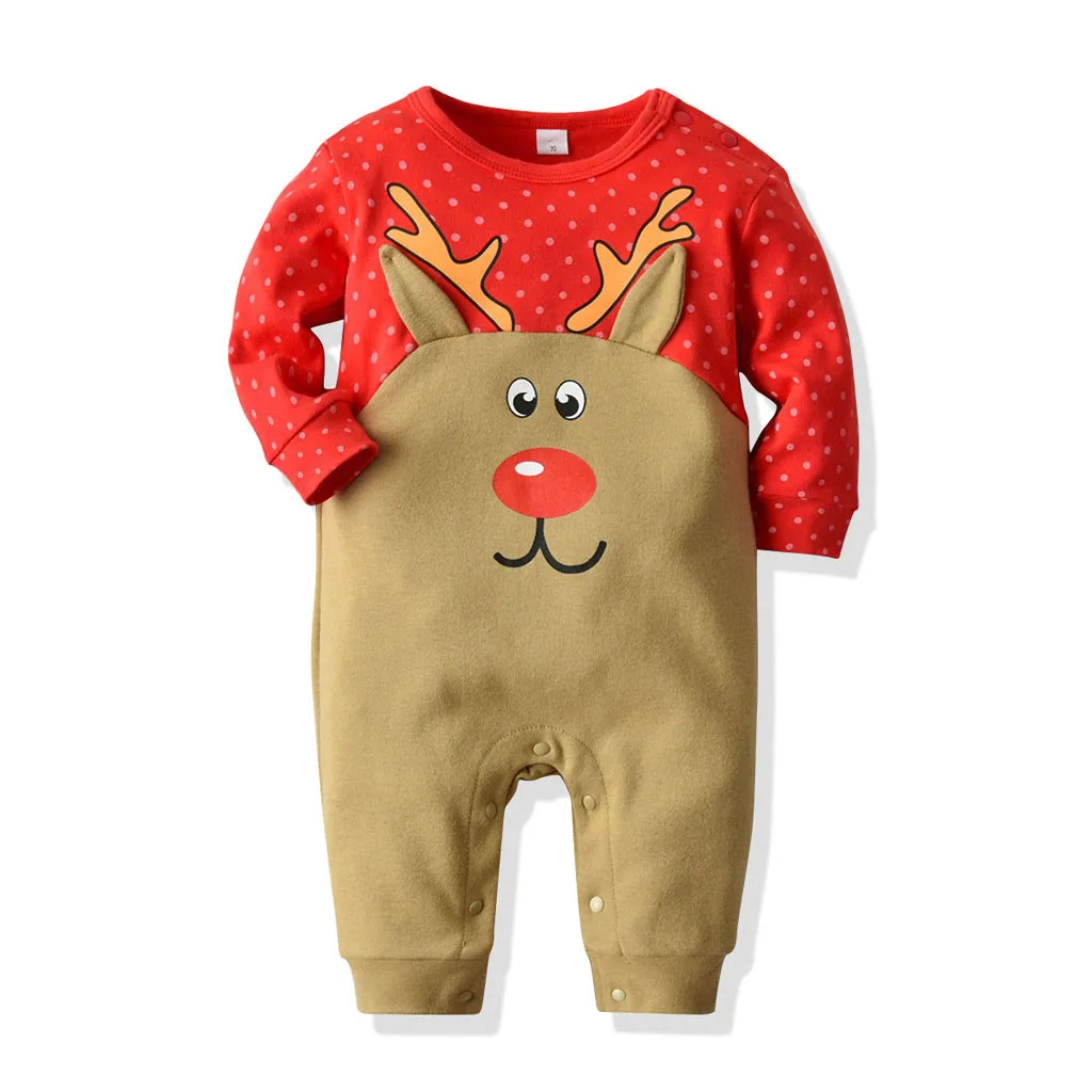 

ARLONEE Baby Boys Girls Christmas long sleeve Cartoon romper Autumn winter thick Sleepwear Pajamas Romper Clothes Jumpsuit CS04