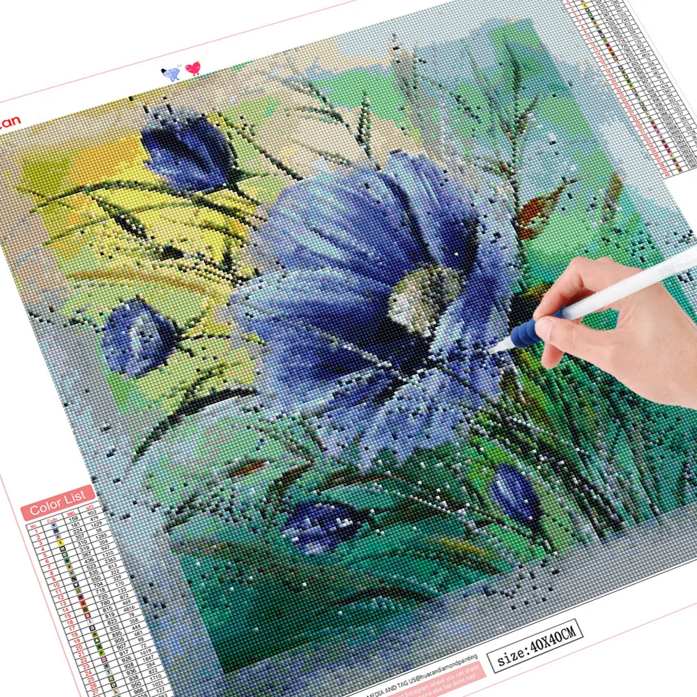 HUACAN алмазная живопись цветы 5D Сделай Сам Алмазная вышивка мозаика Вышивка крестом картина Стразы Рукоделие Шитье