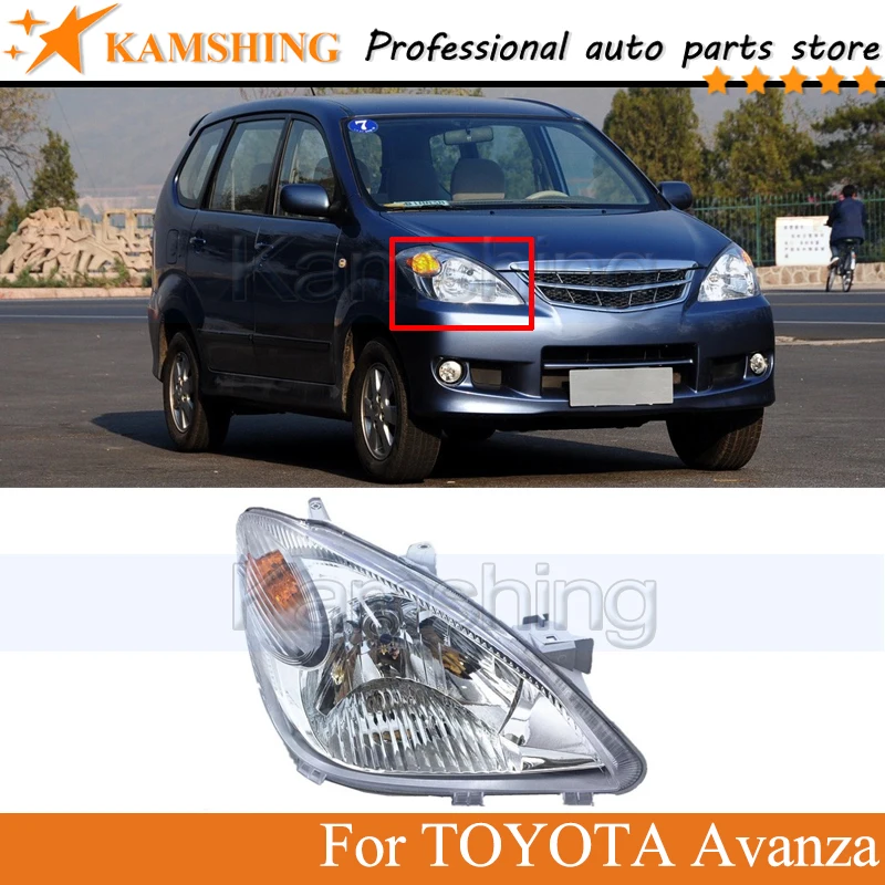 

Kamshing бампер передний головной светильник для TOYOTA Avanza головная лампа светильник налобный фонарь переднего бампера головной прожектор, Головной фонарь светильник налобный фонарь