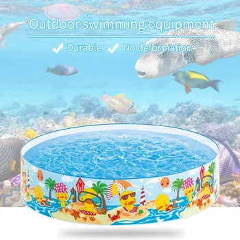 

Cartoon Hard Plastic Family Swimming Pool Round Non-inflatable Pool Children's Play Pool Snorkel Buddies Snapset Pool 1.2/1.5 M