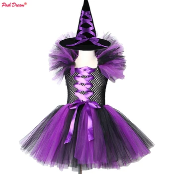 

Maleficent Evil Queen Girls Tutu Dress Kids Halloween Dress Cosplay Witch Costumes Fancy Girl Party Dress Children Clothes 2-12Y