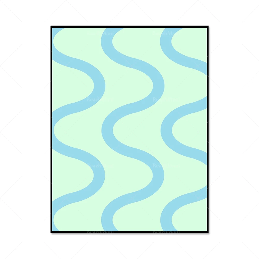 Printable Wall Art Minimal 70's Pattern Green Tones Checkered Print ...