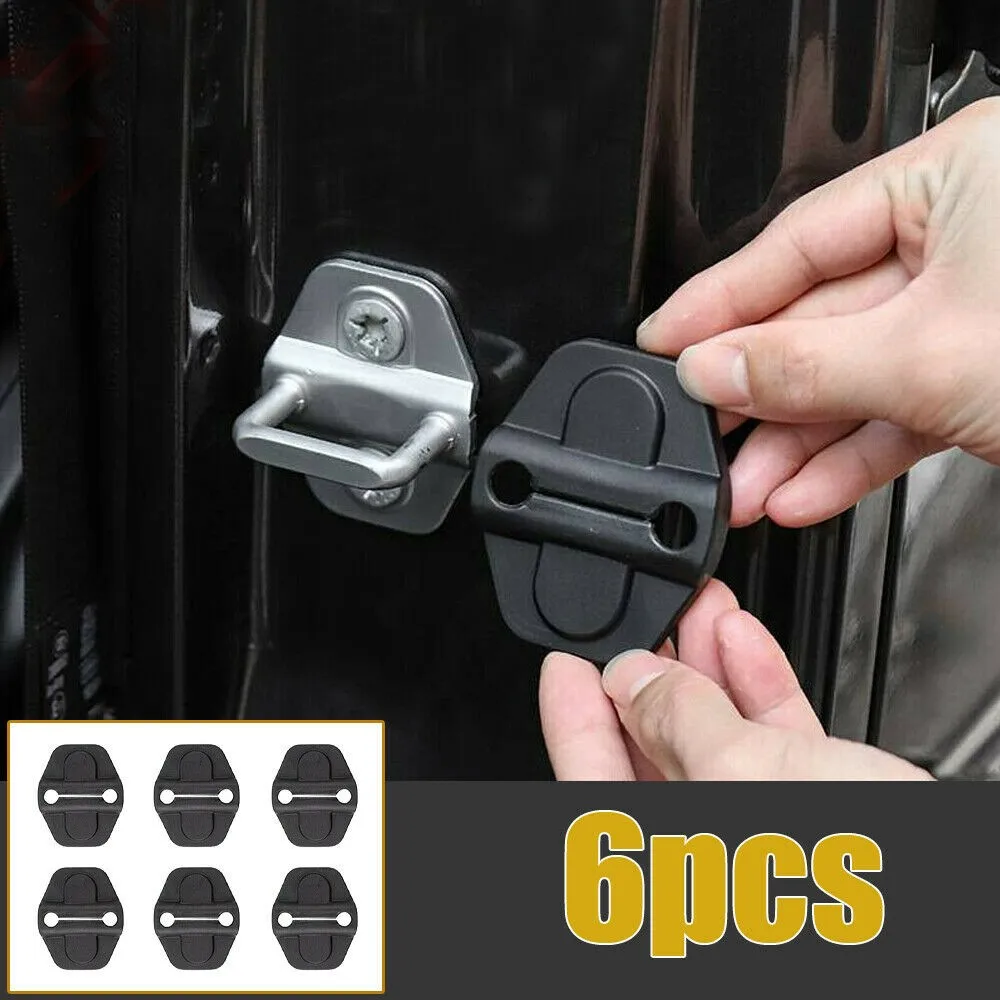 ABS Car Door Lock Protector Cover 6pcs For Jeep Wrangler JL Gladiator JT-Door Lock Cover Tools Auto Accessories