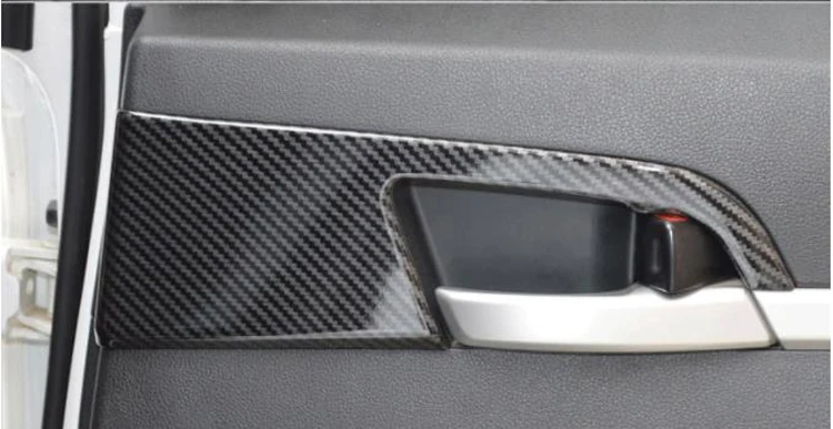 Внутренняя дверная ручка из углеродного волокна, рамка, накладка, защитная наклейка, автомобильные стили для hyundai Elantra C1521
