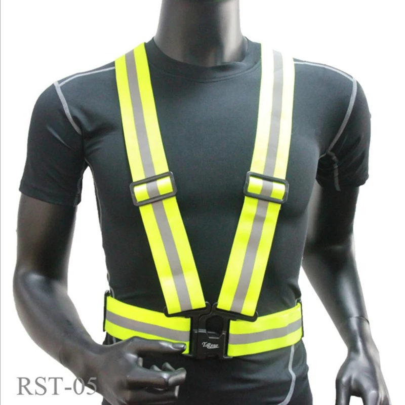 

Safety High Visibility reflection vest Waistcoat Outdoor Running Cycling Vest Harness Reflective Belt Safety Jacket