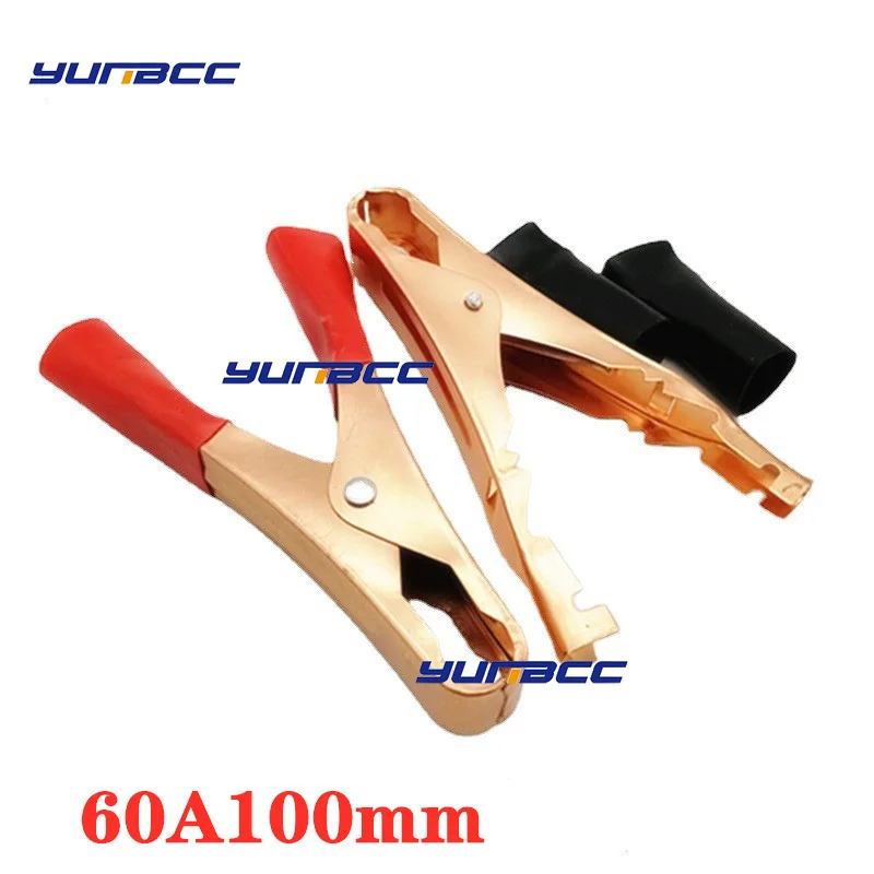 10 Pcs Copper Plated Battery Clip 60 A100 MM Long Fish Alligator Test Wire |