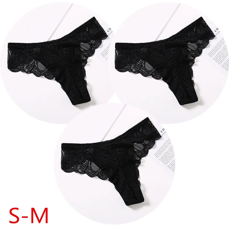 set3 S-M Хлопковые стринги сексуальные трусики кружевные стринги; женское нижнее белье, детские трусы, трусы для девушек; женская обувь с цветочным рисунком, Трусы-шорты - Цвет: set3 S-M