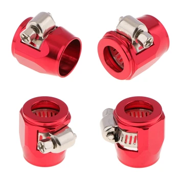 

MagiDeal 4x AN8 Universal Car Hose End Finish Fuel Oil Water Line Clamp Clip