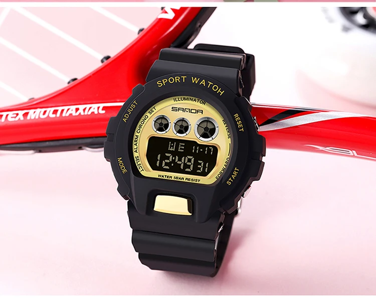 SANDA Fashion Sports Watch Men Women Professional Waterproof Military Watches Men's Retro Analog LED Digital clock