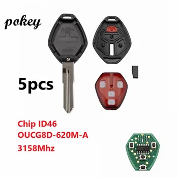

5PCS/ LOT FOR MITSUBISHI 3 button Remote Uncut Lama Chiave 3 button Remote Transponder Chip ID46 OUCG8D-620M-A 315Mhz