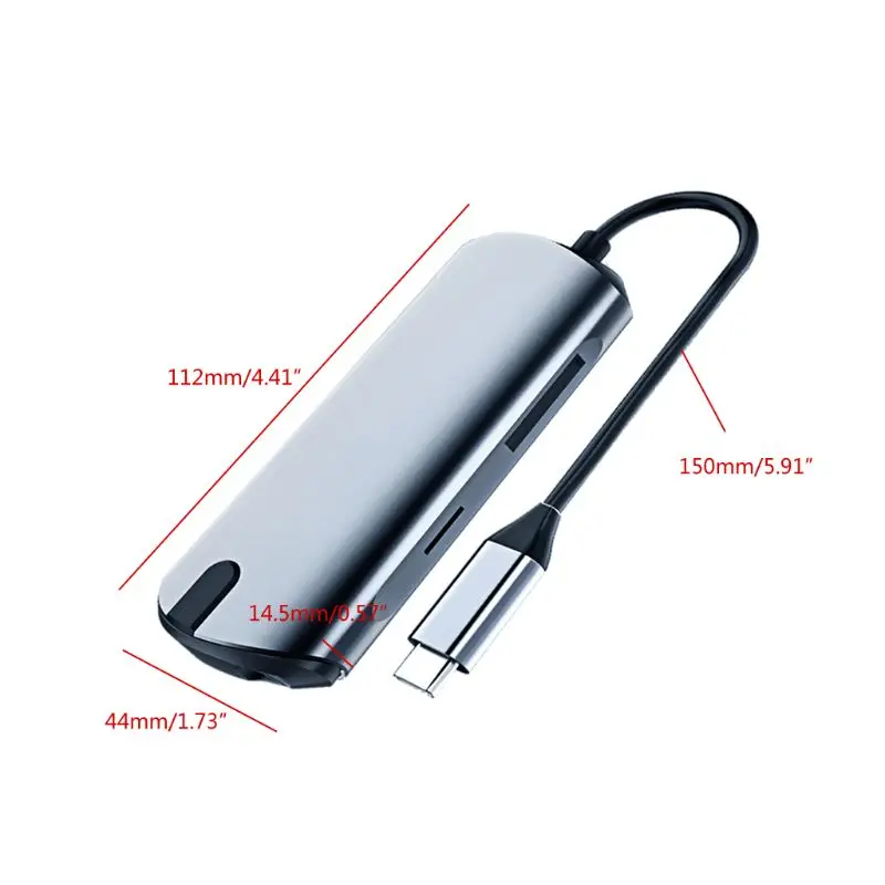 

7-in-1 USB Hub Type C to USB 3.0 Power Adapter Usb C Splitter HUB Adapter