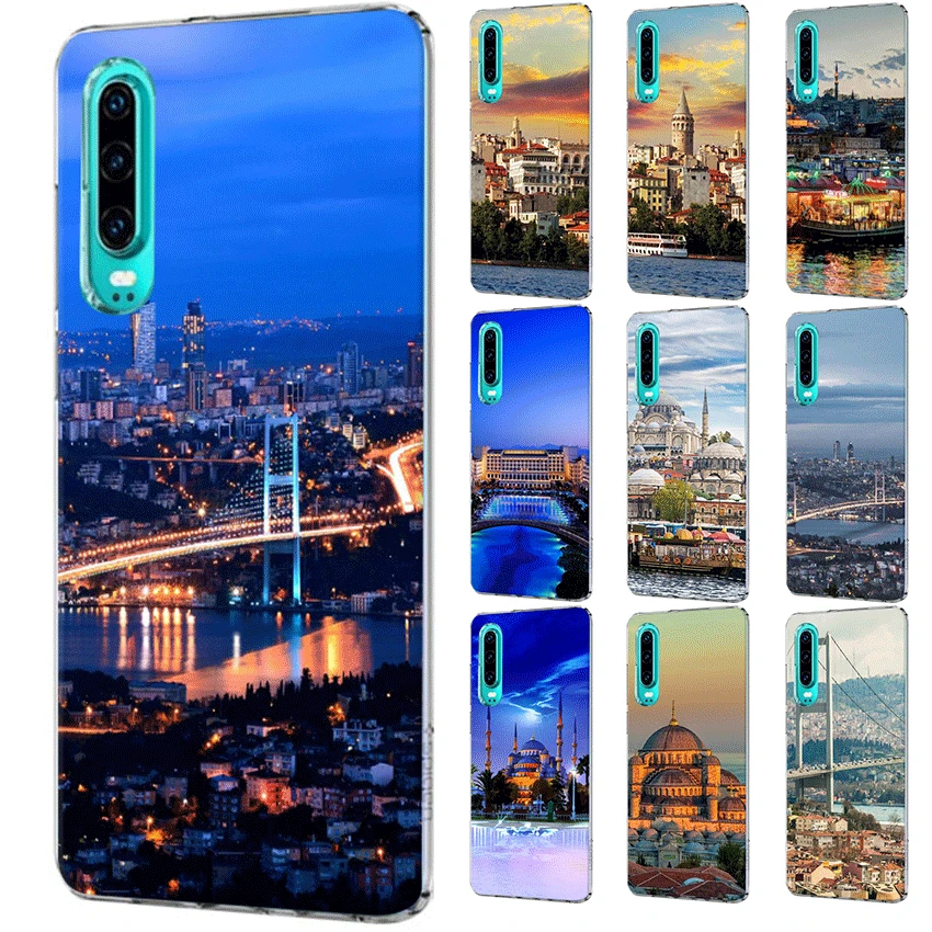 Мобильный телефон чехол для P Smart Z Plus P30 P20 P10 P9 P8 Lite Pro Жесткий Турция Стамбул Sceneary