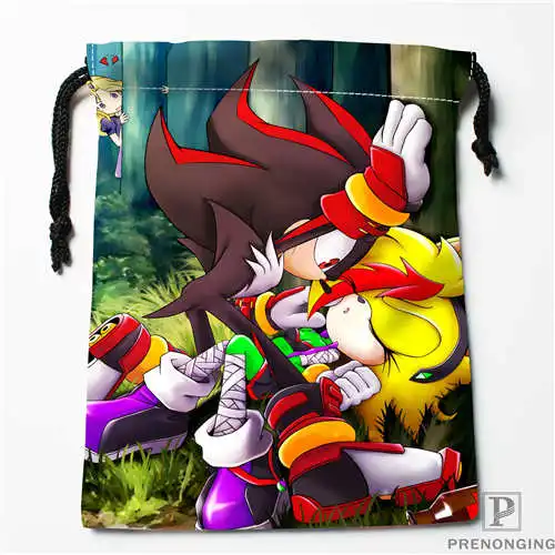 Bags Пользовательские PrintingSonic-the-HedgehogDrawstring хозяйственные сумки дорожный мешочек для хранения плавать Пешие прогулки игрушка сумка унисекс мульти Size18-12-31-50 - Цвет: Bags
