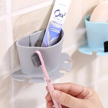 

Toothbrush Holder, Bathroom Toothbrush Holder Wall Mount Suction Cup Toothpaste Storage Rack Storage box toothbrush