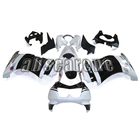 Выполните Обтекатели для Kawasaki EX250R 2008 2009 2010 2011 2012 EX 250R 08 09 10 11 12 впрыска ABS Пластик черный, Белый Цвет Серебряный