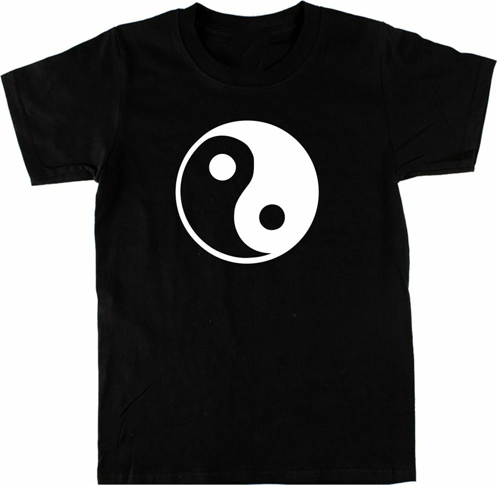 Yin Yang Футболка-китайский символ духовная различные цвета Ломанов дизайнерская