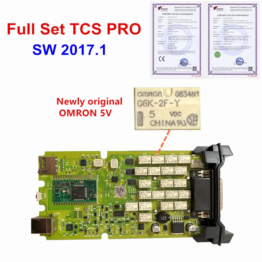 OBDIICAT TCS желтая печатная плата Pro OBD2 BT 2016 00 генератор ключей/2017 1 для