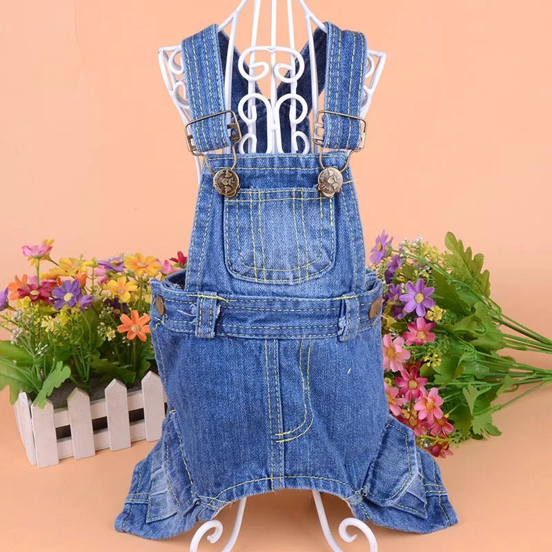 overall blue Распродажа по сниженным ценам, куртка для больших собак, пальто, свитер Хэллоуин, джинсовые комбинезоны, низкая цена, Большая распродажа, Зимний плащ - Цвет: overall blue