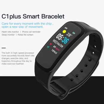 

New C1 Plus Smart Bracelet Fitness Tracker Band Waterproof Heart Rate Monitor Smart Blood Pressure Bracelet Sport Smart Band