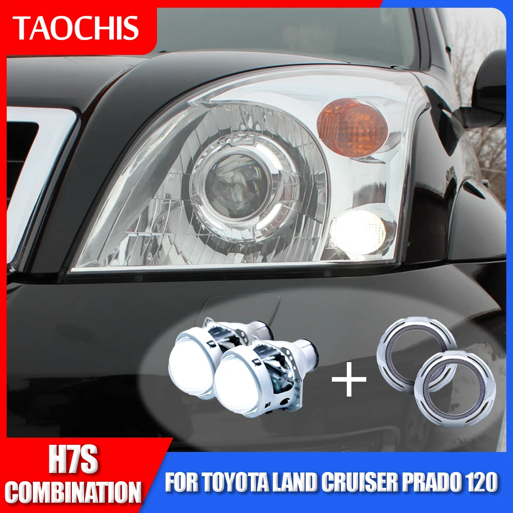 

Биксеноновый прожектор TAOCHIS 3,0 дюйма Hella H7S с кожухом для объектива, комбинация для Toyota Land Cruiser Prado120, обновление CarLight