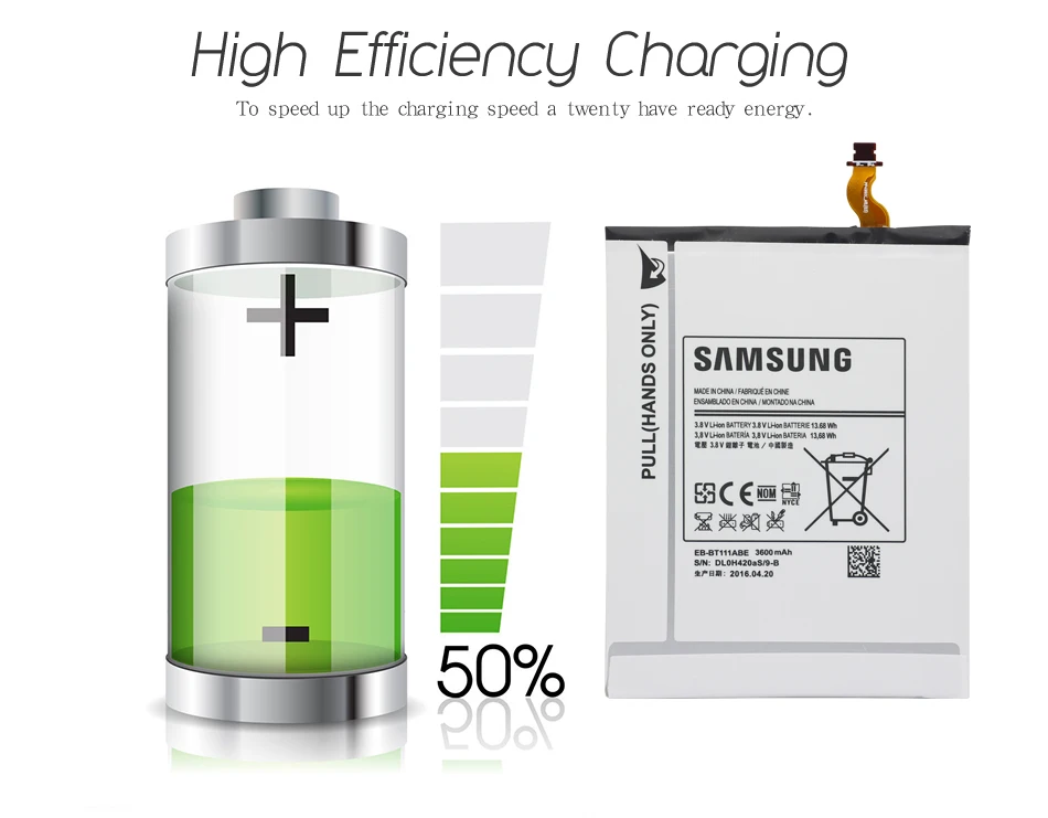 Samsung планшет Батарея EB-BT111ABE 3600 мА-ч для samsung SM-T110 SM-T111 T116 EB-BT115ABC Замена Аккумуляторы мобильных телефонов+ Инструменты
