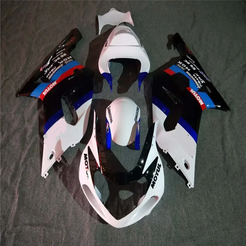 Бело черный обтекатель для Suzuki GSXR600 GSXR750 K1 01 02 03 750 GSX R600 2001 2003 Blue|Накладки и