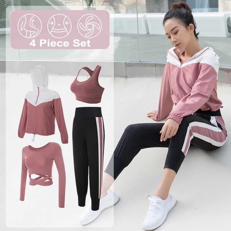 4 Piece Set women yoga sets (4)
