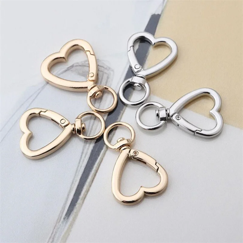 5pcs 42x26mm Swivel Lobster Clasp Keychain Heart Alloy Metal Clasps Hooks Handbag Straps Accessories DIY Jewelry Findings | Украшения и