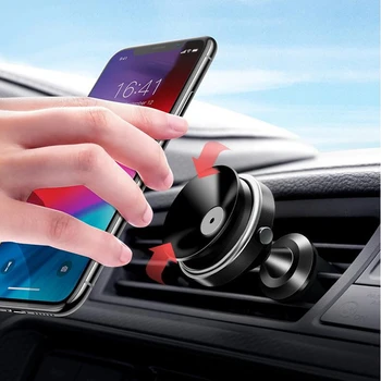 

Supporto Cellulare Auto Car Phone Holder Aluminum Alloy Silica Gel Suction Cup Vehicle-Mounted Mobile Phone Bracket