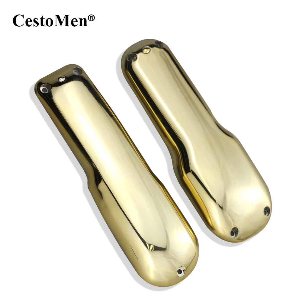 Goedkoop CestoMen Luxe Gold Tondeuse Deksel Elektrische Tondeuse Clipper Accessoires Barberman DIY Tondeuse Terug Behuizing Cover
