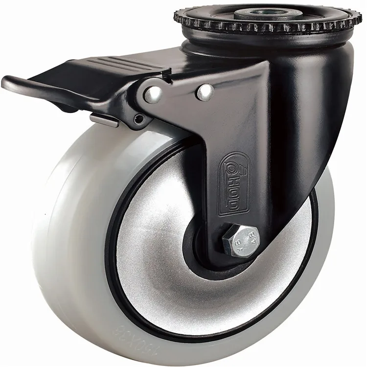 

Houde Truckle Universal Wheel Directional Wheel with Brake Bearing Industrial Nylon PA round Trolley Steering Wheel Wheels