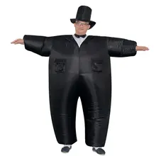 Для мужчин реквизит джентльмен Вечерние торжества надувной костюм толстый костюм для взрослых нарядное платье Хэллоуин Жених Косплей Рождество складной