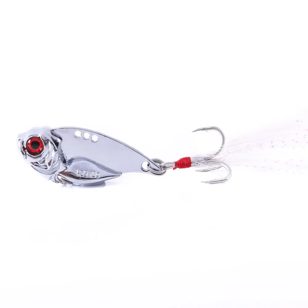 Silver-10pcs 10 шт. Металлические Мини-VIB зимние приманки для рыб 5 г 10 г 15 г вибрационная воблер Спиннер - Цвет: Silver-10pcs