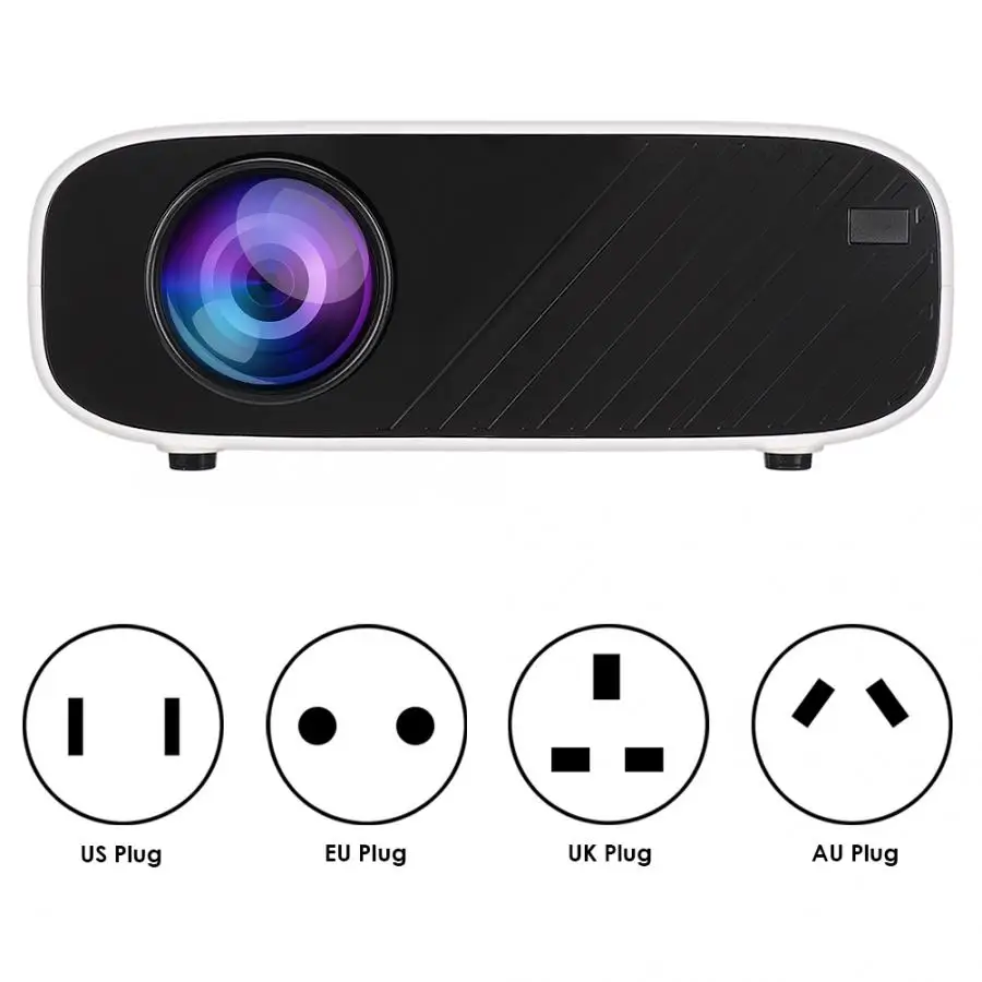 W90 Mini LCD красный и синий 3D 480P для Android Версия проектора белый 100 в 240 светодиодный