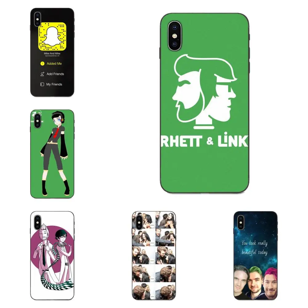 Мягкие аксессуары Чехлы для Apple iPhone 4 4S 5 5S SE 6 6S 7 8 Plus X XS Max XR Pewdiepie Rhette &amp Link |
