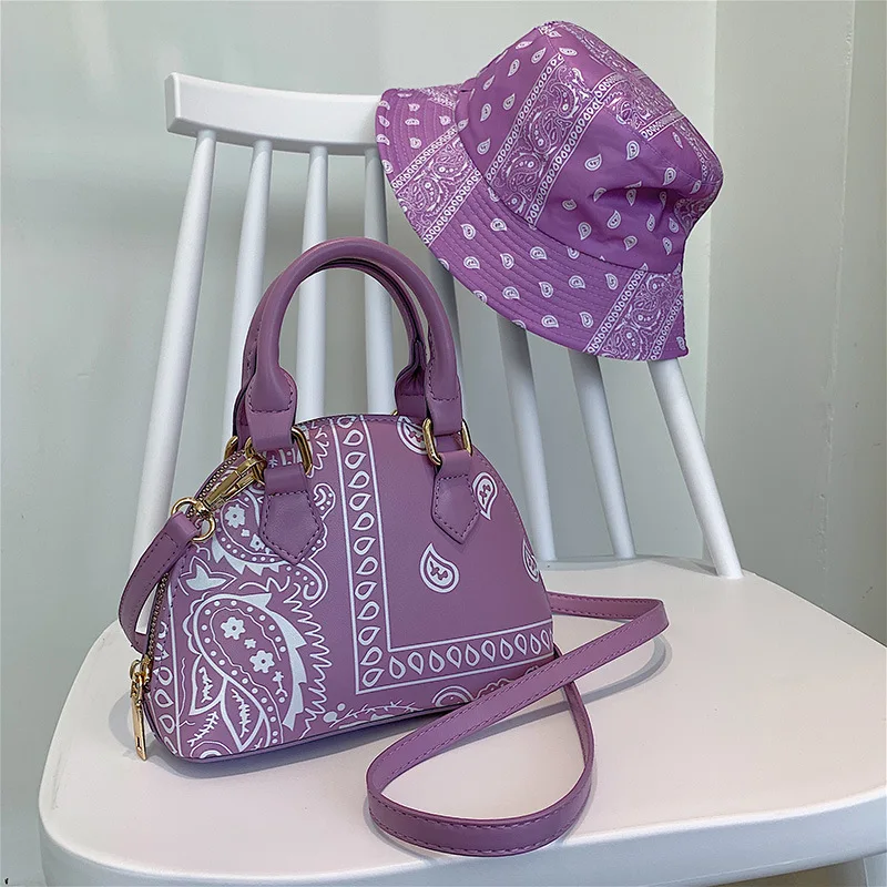 Bandana Bag Fashion Shopping Small Cashew Print Bucket Hat and Purse Set  Designer Cashew Bandana Purse And Handbag For Women - AliExpress