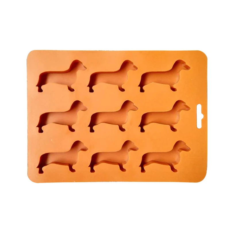 Cute 3D Dog Shaped Silicone ice mold tray Mold Dachshund Ice Tray Home Kitchen Animal Modeling | Дом и сад