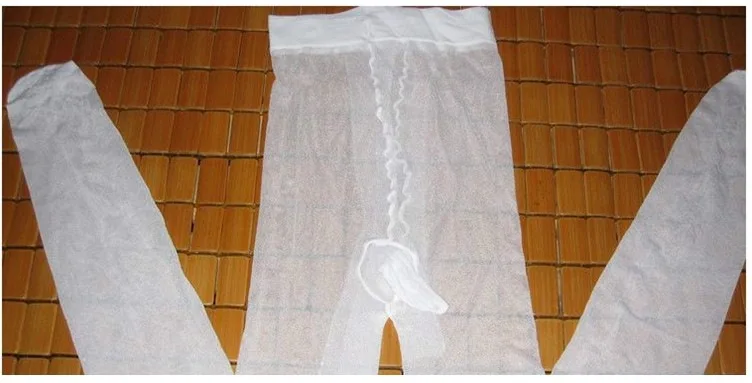 Hot Sexy Lingerie Mens Transparent Penis Sexy Underwear Fashion Pantyhose Mens Tights Silk Stockings Bodysuit Costumes