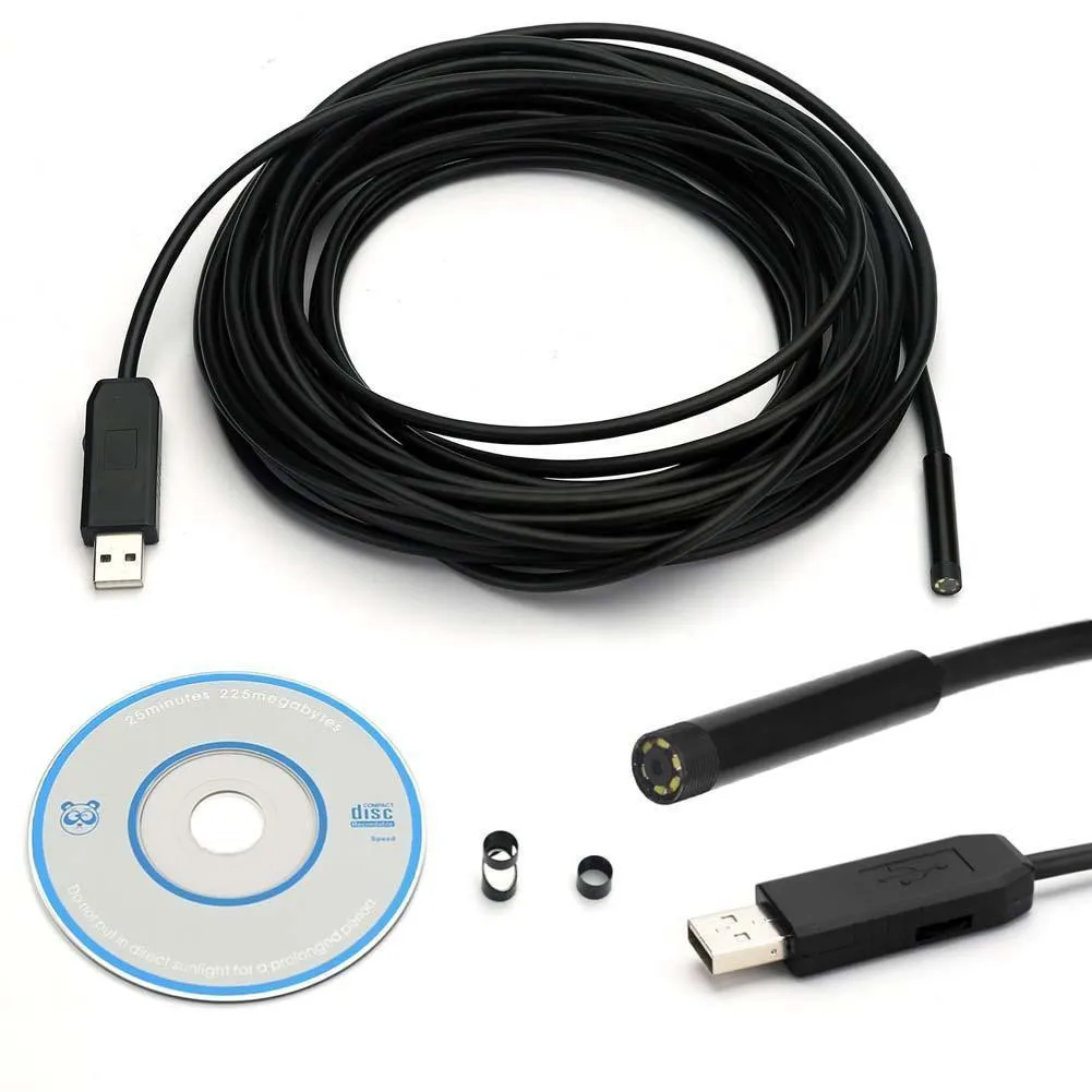 Эндоскоп 15 м 7 мм объектив 6 светодиодный USB Android эндоскоп камера осмотр эндоскоп светодиодный водонепроницаемый телефон ПК бороскоп#3