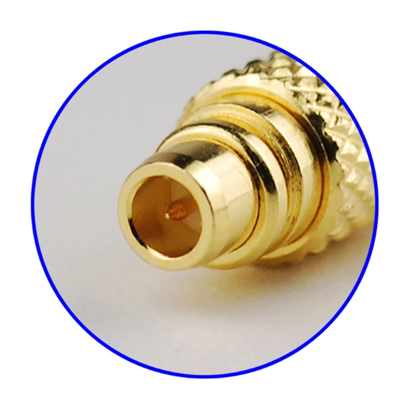 Superbat 10pcs MMCX Crimp Male RF Coaxial Connectors for RG58 LMR195 Cable - Bulk Pack Network Connectivity Accessories