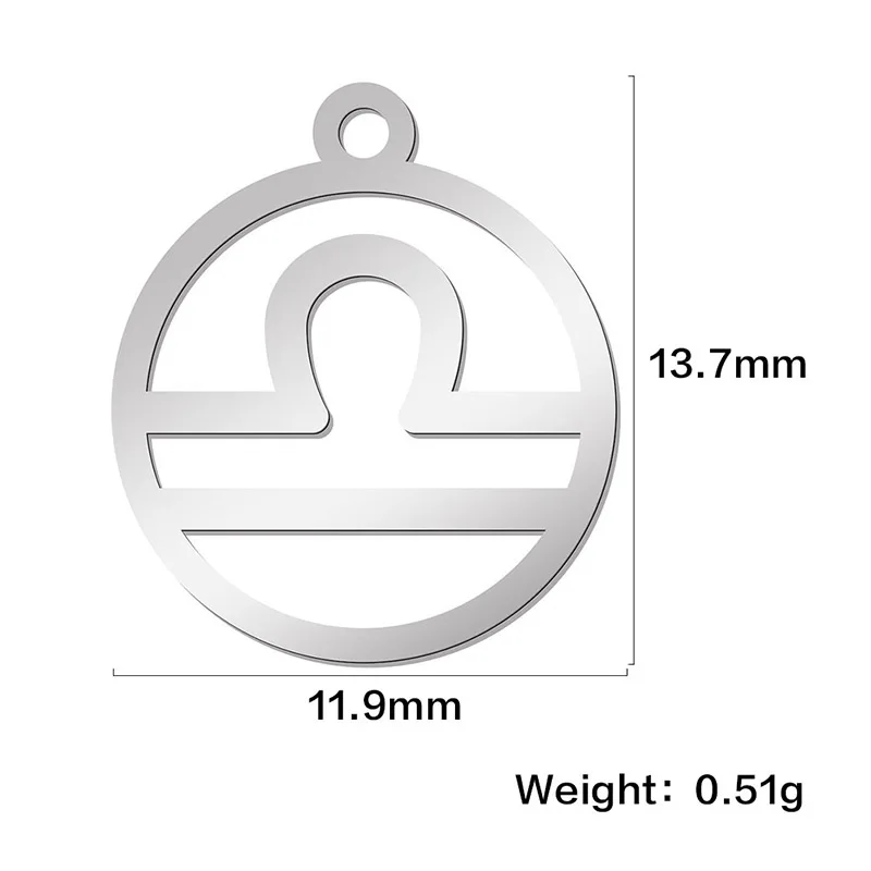 Teamer 12pcs Zodiac Floating Charms Stainless Steel Constellation Pendants