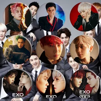 

7Pcs/set KPOP EXO 6th Album" OBSESSIONS" Brooch Button Badge Accessories For Clothes Hat Backpack Decoration