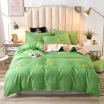 

Bedding Set Pure Color A/B Duplex ,Plant Flowers Fresh Patterns Bed Sheet Quilt Cover Pillowcase Duvet Cover 3-4pcs EU Size