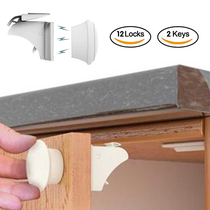 

Baby Protection Safety Magnetic Lock Infant Security Cabinet Drawer Door Closer Child Lock Multifunction Wardrobe Invisible Lock