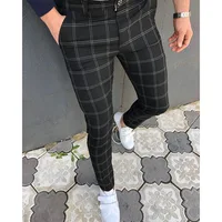 Men Clothing Hot Work Stretch Pants Spring Autumn New Fashion Grey Blue Multicolor Casual Trousers Pencil Pants For Men Business 2