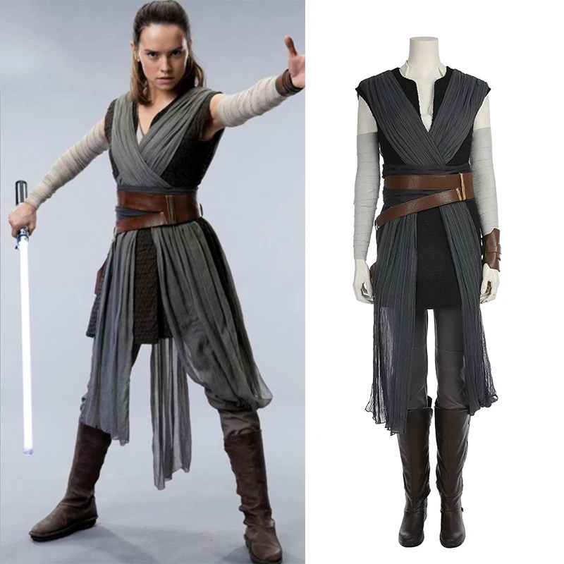 

New Star Wars Cosplay Jedi Rey Cosplay Costume Cosplay Costume Halloween Carnival Party Outfit Customize With Boots Custom Made