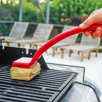 

Practical Barbecue No Harmful Wire Bristle Grill Cleaning Brush Scraper BBQ Racks Stains Grease Cleaner Kitchen Gadgets