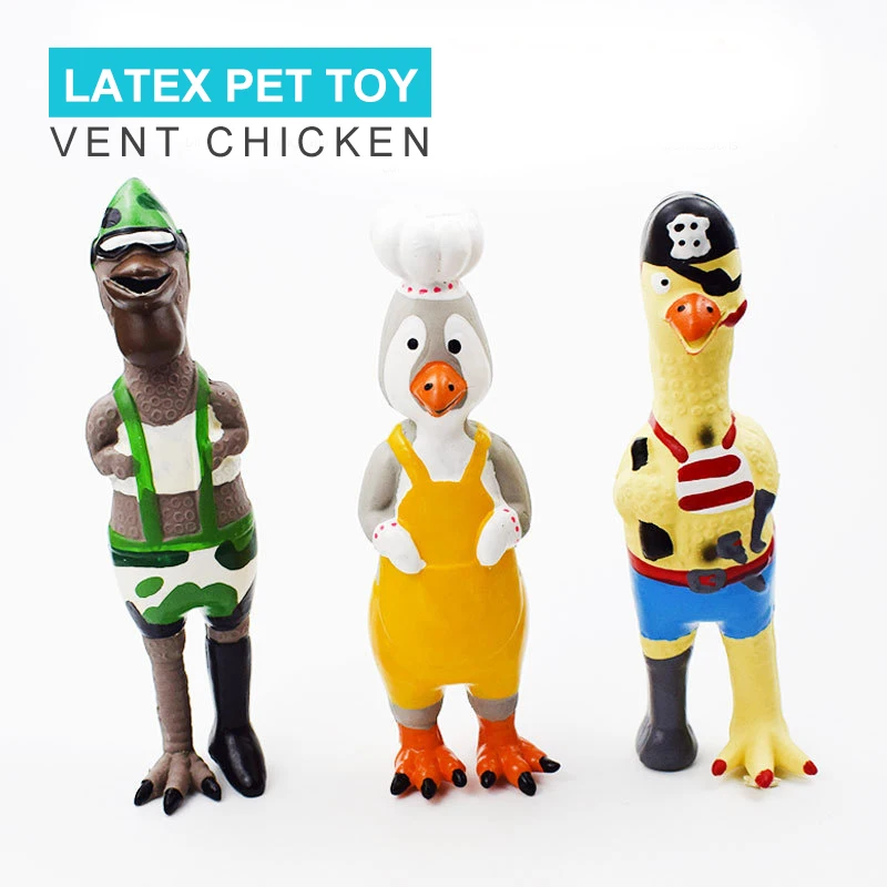 

Sound Funny Chew Pet Toys Molar Cleaning Teeth Safety Latex Durable Dog Toy Vent Chicken Interactive Novelty Dog Toy Pets Gifts